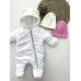 Дитячий демісезоний комбінезон Ведмедик (білий)