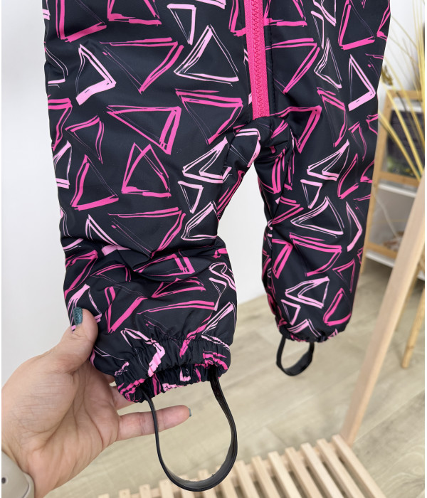Дитячий комбінезон демісезонний Trendy (рожеві трикутники)